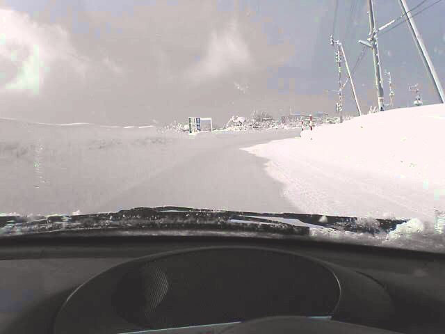 ビートで雪道ドライブ